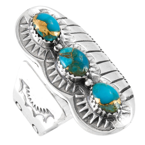 Matrix Turquoise Ring Sterling Silver R2578-C84