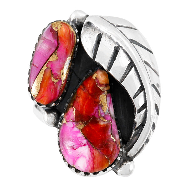 Plum Spiny Ring Sterling Silver R2582-LG-C92 (LARGER style)