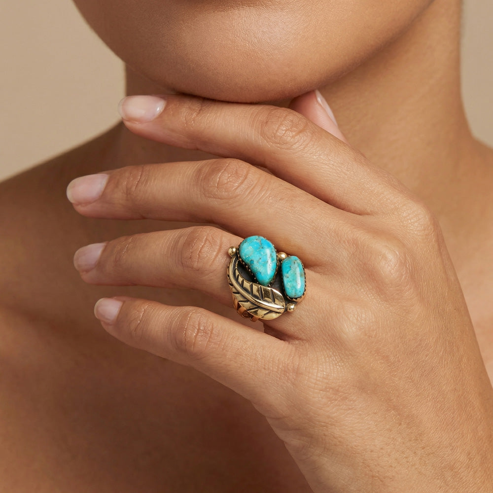 Turquoise Ring GoldCopper™ R2582-LG-GB-C75