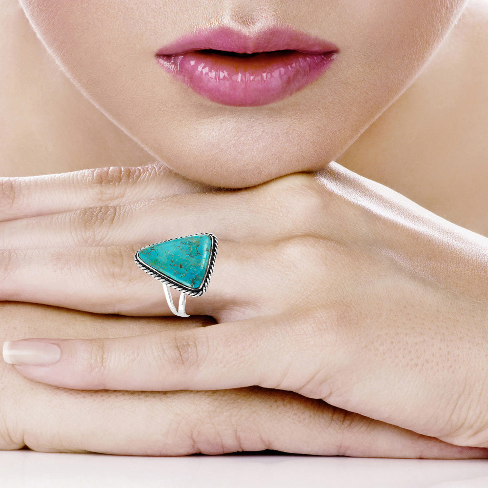 Turquoise Ring SilverBronzé R2586-SB-C75