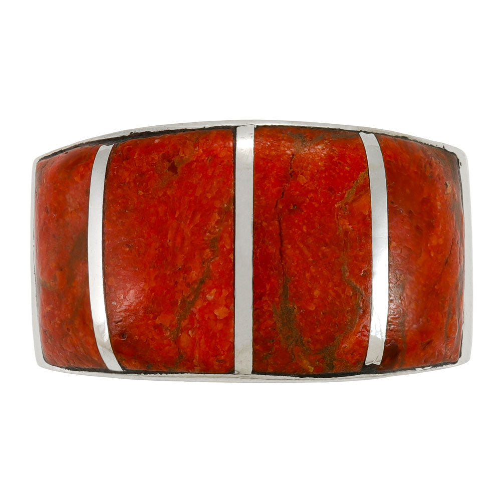 Coral Ring Sterling Silver R2587-C74