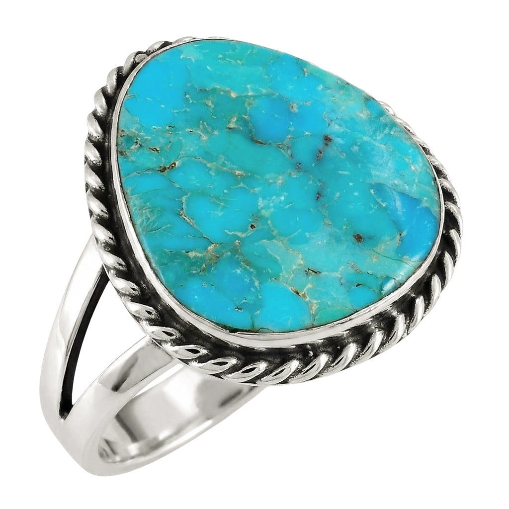 FINAL CLEARANCE - Turquoise Ring SilveryCopper™ R2588-SB-C75