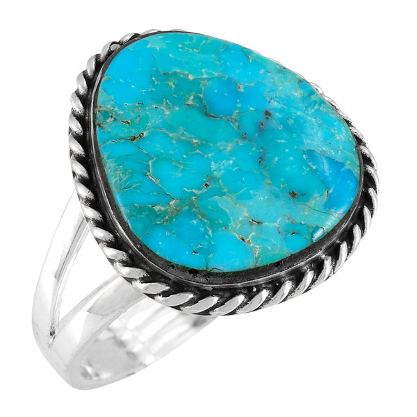 Turquoise Ring Sterling Silver R2588-C75