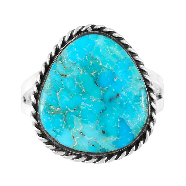 Turquoise Ring Sterling Silver R2588-C75