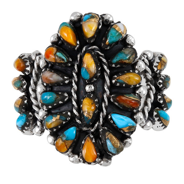 Spiny Turquoise Ring Sterling Silver R2589-C89