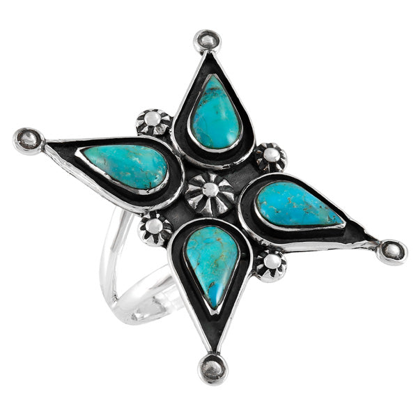 Turquoise Ring Sterling Silver R2590-C75