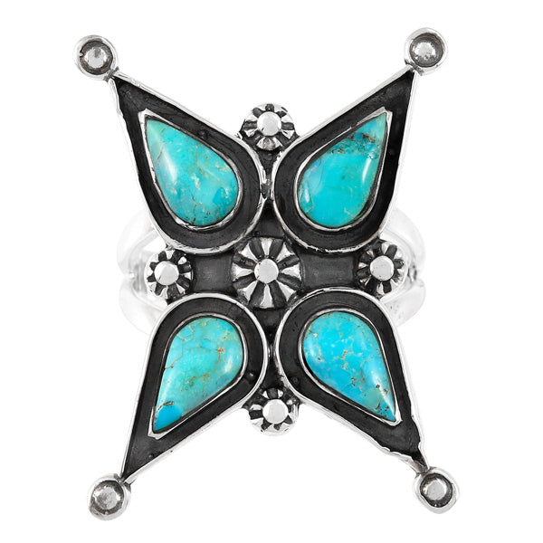 Turquoise Ring Sterling Silver R2590-C75