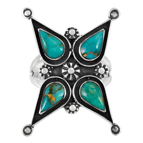 Matrix Turquoise Ring Sterling Silver R2590-C84