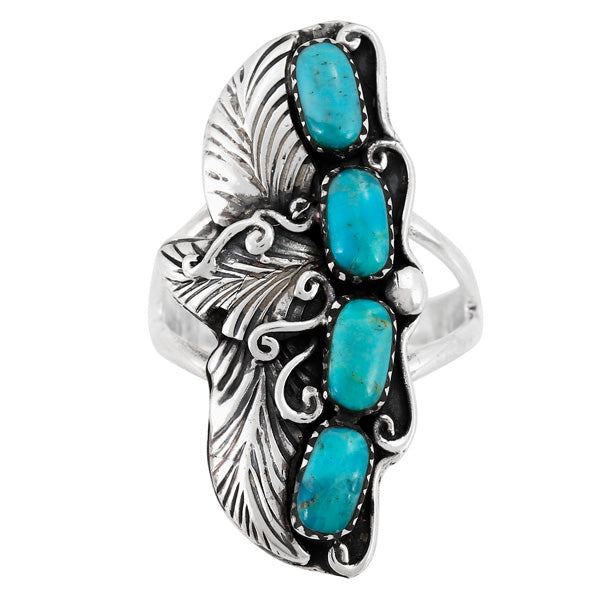 Turquoise Ring Sterling Silver R2591-SM-C75