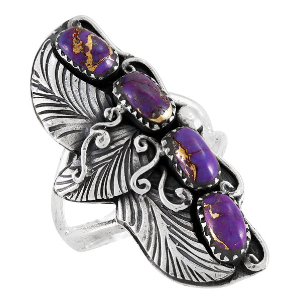 Purple Turquoise Ring Sterling Silver R2591-SM-C77