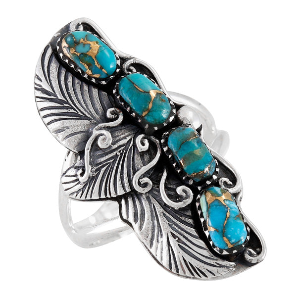 Matrix Turquoise Ring Sterling Silver R2591-SM-C84