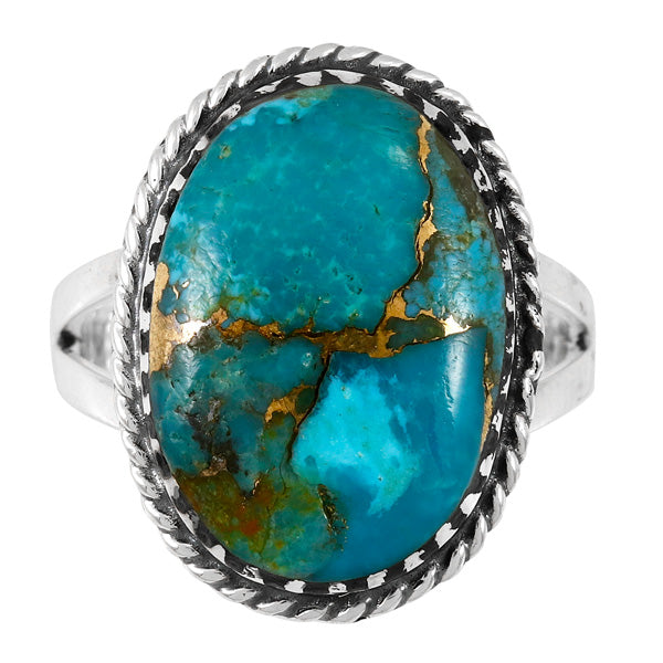 Matrix Turquoise Ring Sterling Silver R2595-C84
