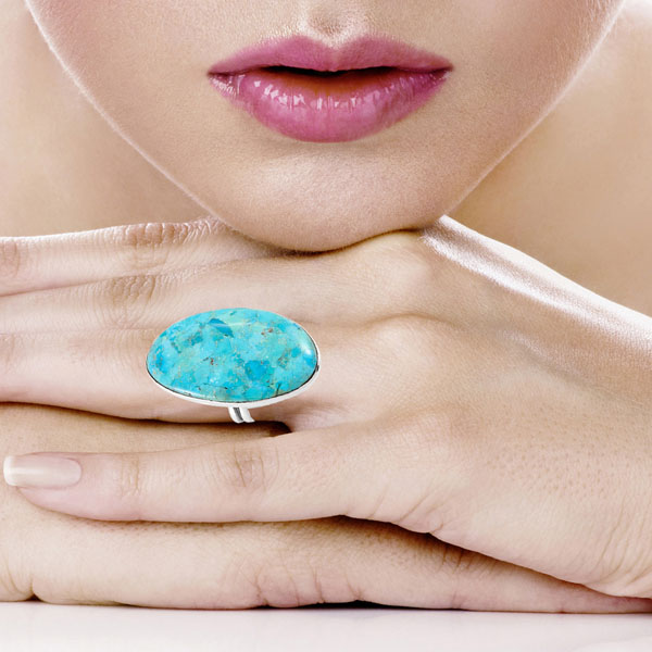 Turquoise Ring Sterling Silver R2596-C75