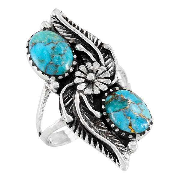 Matrix Turquoise Ring Sterling Silver R2597-C84