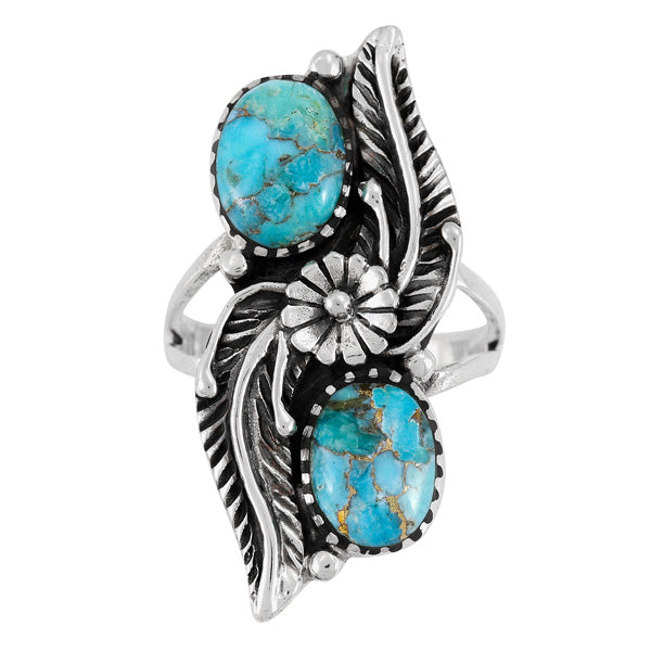 Matrix Turquoise Ring Sterling Silver R2597-C84