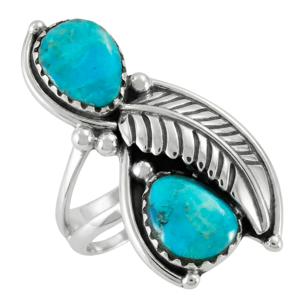 Turquoise Ring Sterling Silver R2598-C75