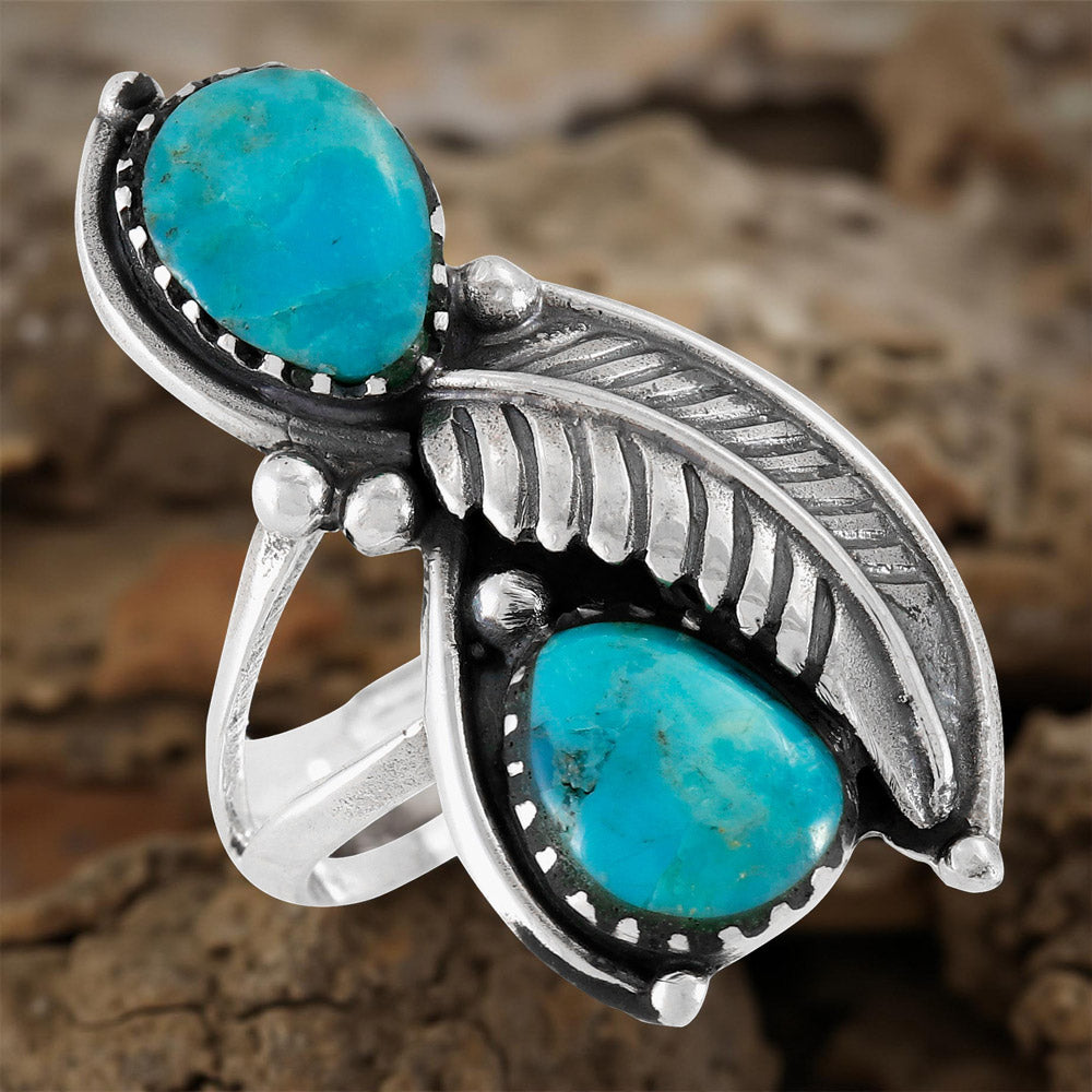 Turquoise Ring Sterling Silver R2598-C75