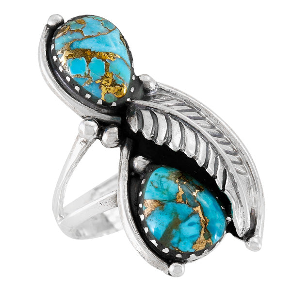 Matrix Turquoise Ring Sterling Silver R2598-C84