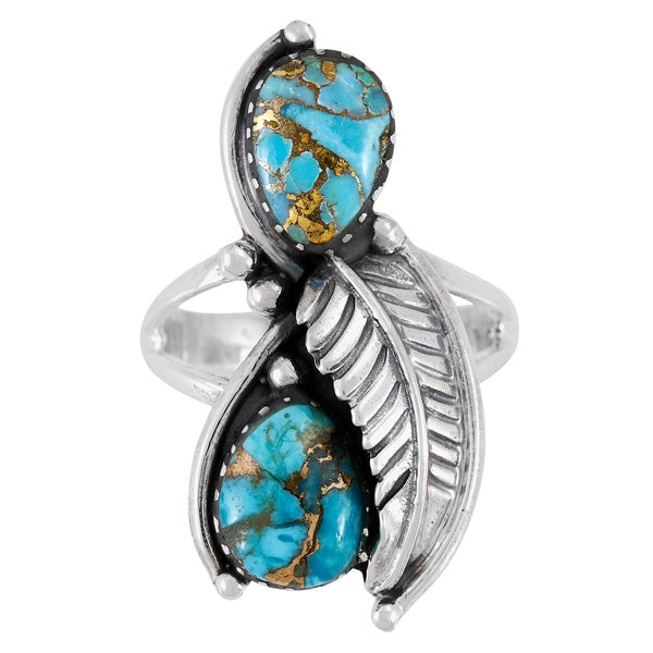 Matrix Turquoise Ring Sterling Silver R2598-C84