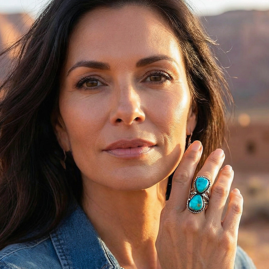 Turquoise Ring Sterling Silver R2599-C75