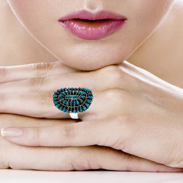 Matrix Turquoise Ring Sterling Silver R2606-C84