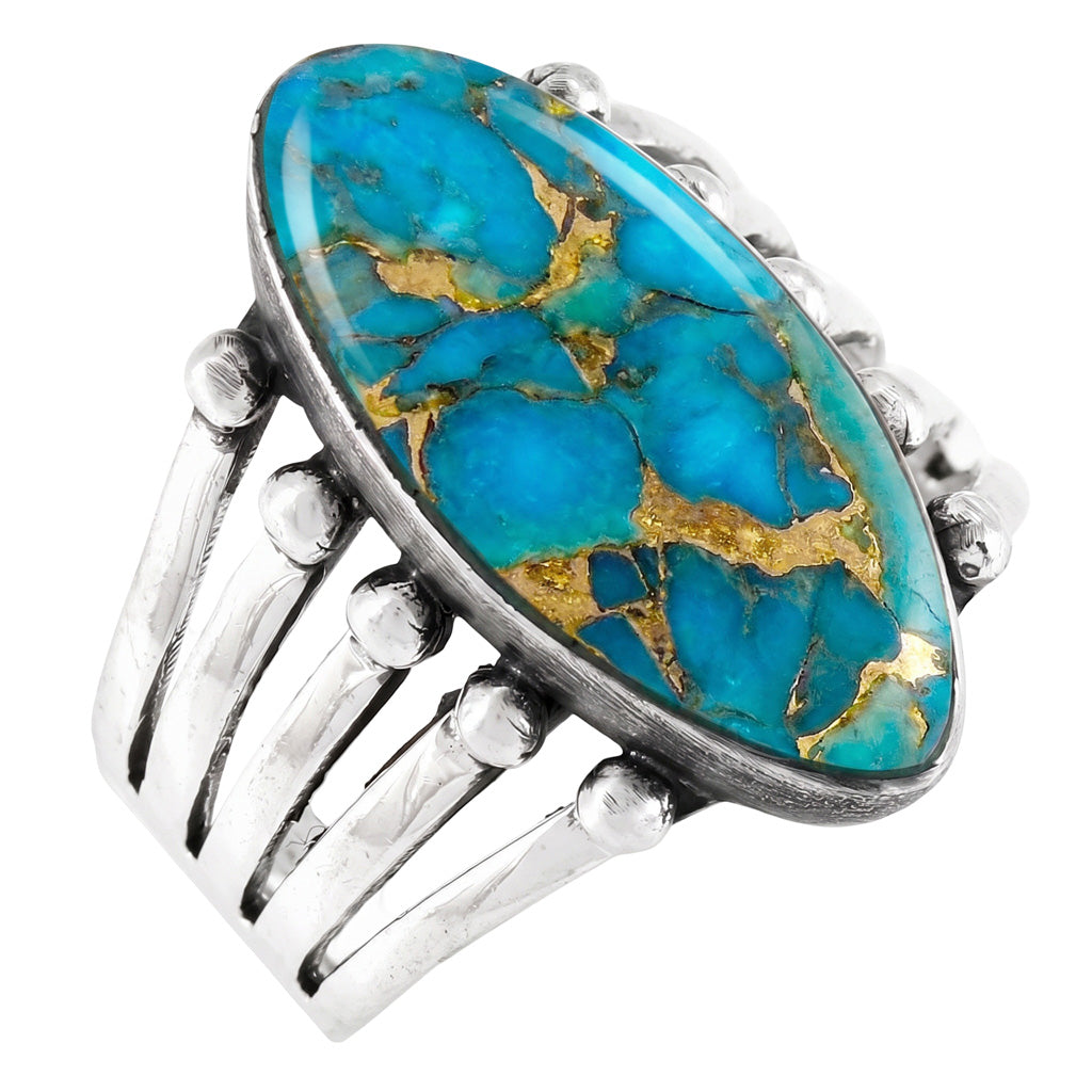 Matrix Turquoise Ring Sterling Silver R2609-C84
