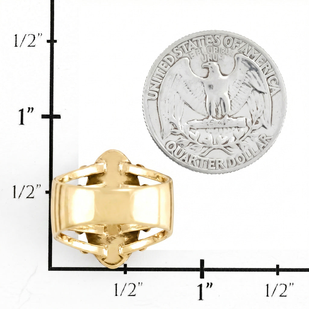 Turquoise Ring GoldBrass™ R2609-GB-C75