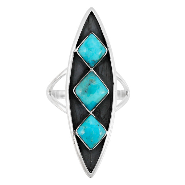 Turquoise Ring Sterling Silver R2610-C75