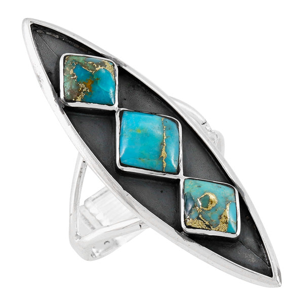 Matrix Turquoise Ring Sterling Silver R2610-C84