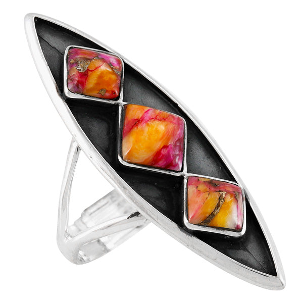 Plum Spiny Ring Sterling Silver R2610-C92