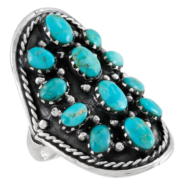 Turquoise Ring Sterling Silver R2611-C75