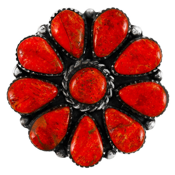 Coral Ring Sterling Silver R2612-C74