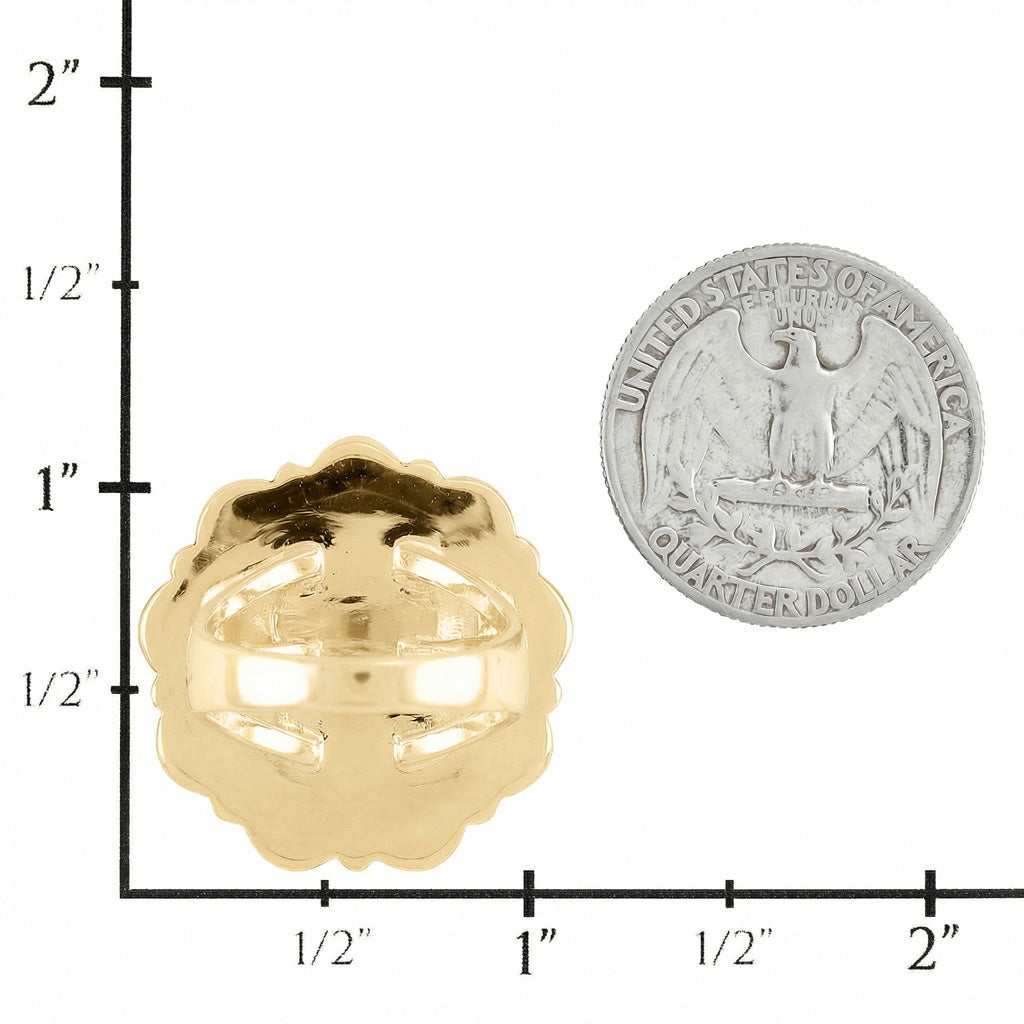 Turquoise Ring GoldBrass R2612-GB-C75