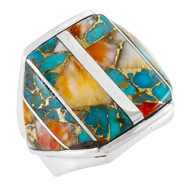 Spiny Turquoise Ring Sterling Silver R2613-C89