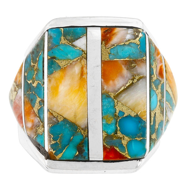 Spiny Turquoise Ring Sterling Silver R2613-C89