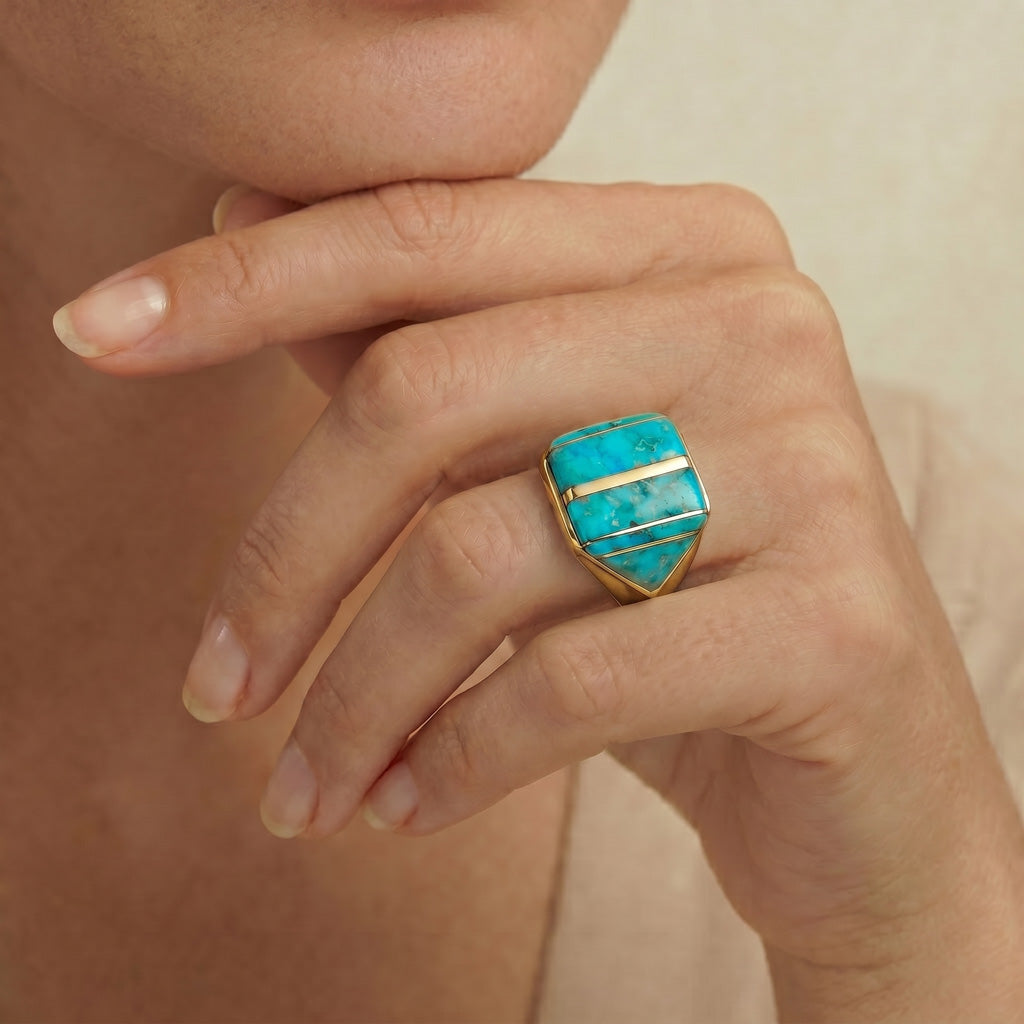 Turquoise Ring GoldCopper™ R2613-GB-C05