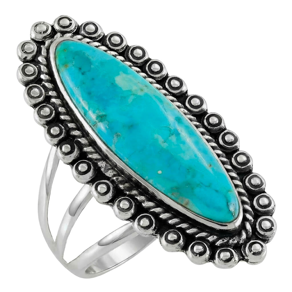 Turquoise Ring Sterling Silver R2614-C75