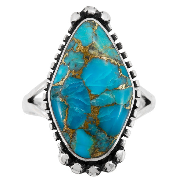 Matrix Turquoise Ring Sterling Silver R2615-C84