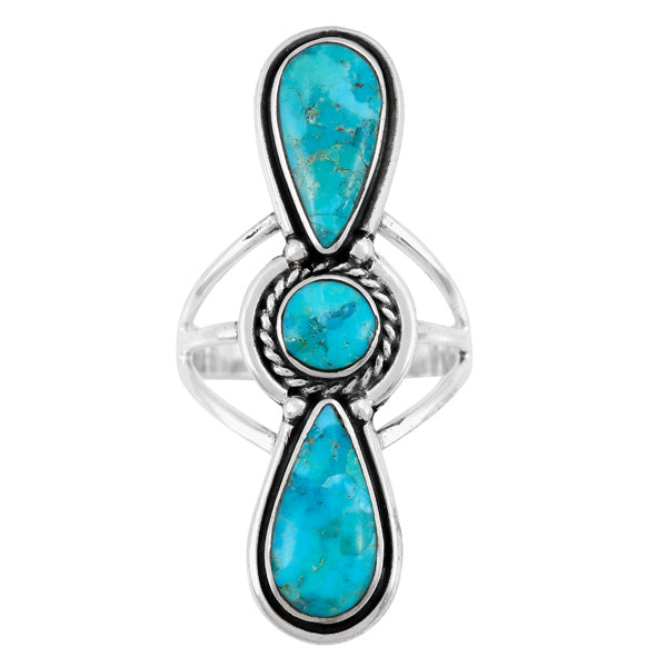 Turquoise Ring Sterling Silver R2616-C75