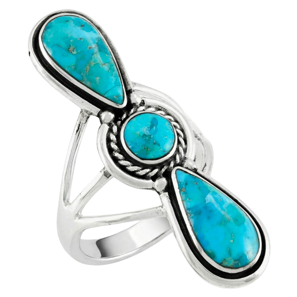 Turquoise Ring Sterling Silver R2616-C75