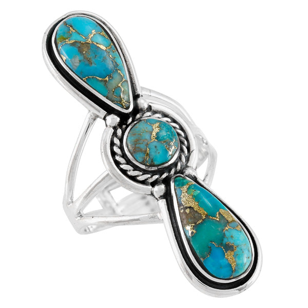 Matrix Turquoise Ring Sterling Silver R2616-C84