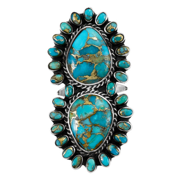 Matrix Turquoise Ring Sterling Silver R2617-C84