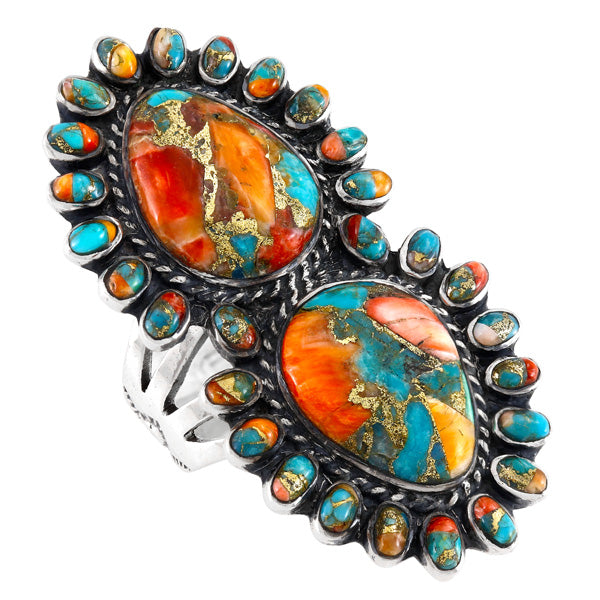 Spiny Turquoise Ring Sterling Silver R2617-C89