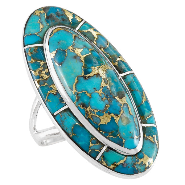 Matrix Turquoise Ring Sterling Silver R2618-C84