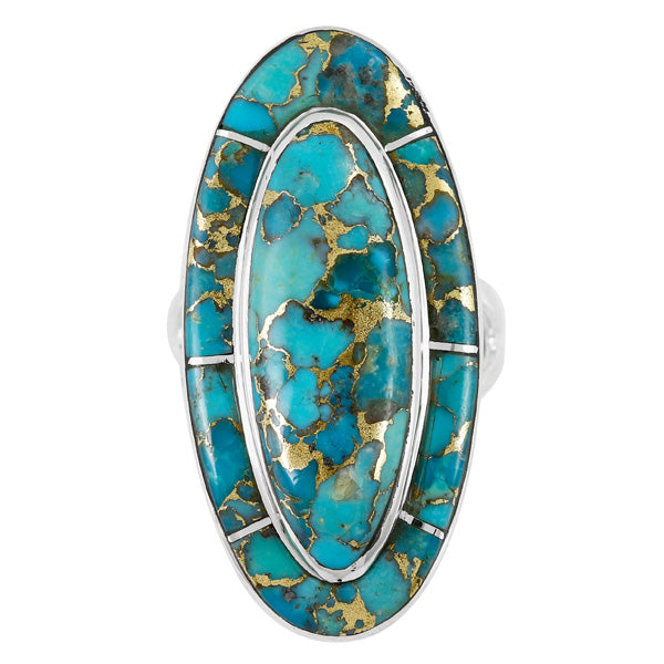 Matrix Turquoise Ring Sterling Silver R2618-C84