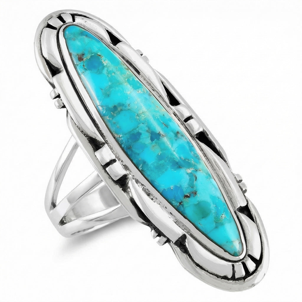 Turquoise Ring Sterling Silver R2619-C75
