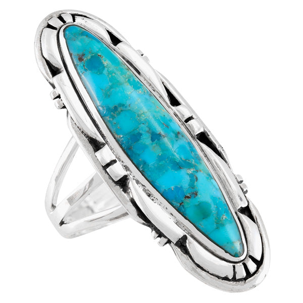 Turquoise Ring Sterling Silver R2619-C75