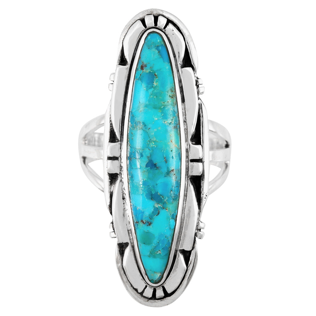 Turquoise Ring Sterling Silver R2619-C75