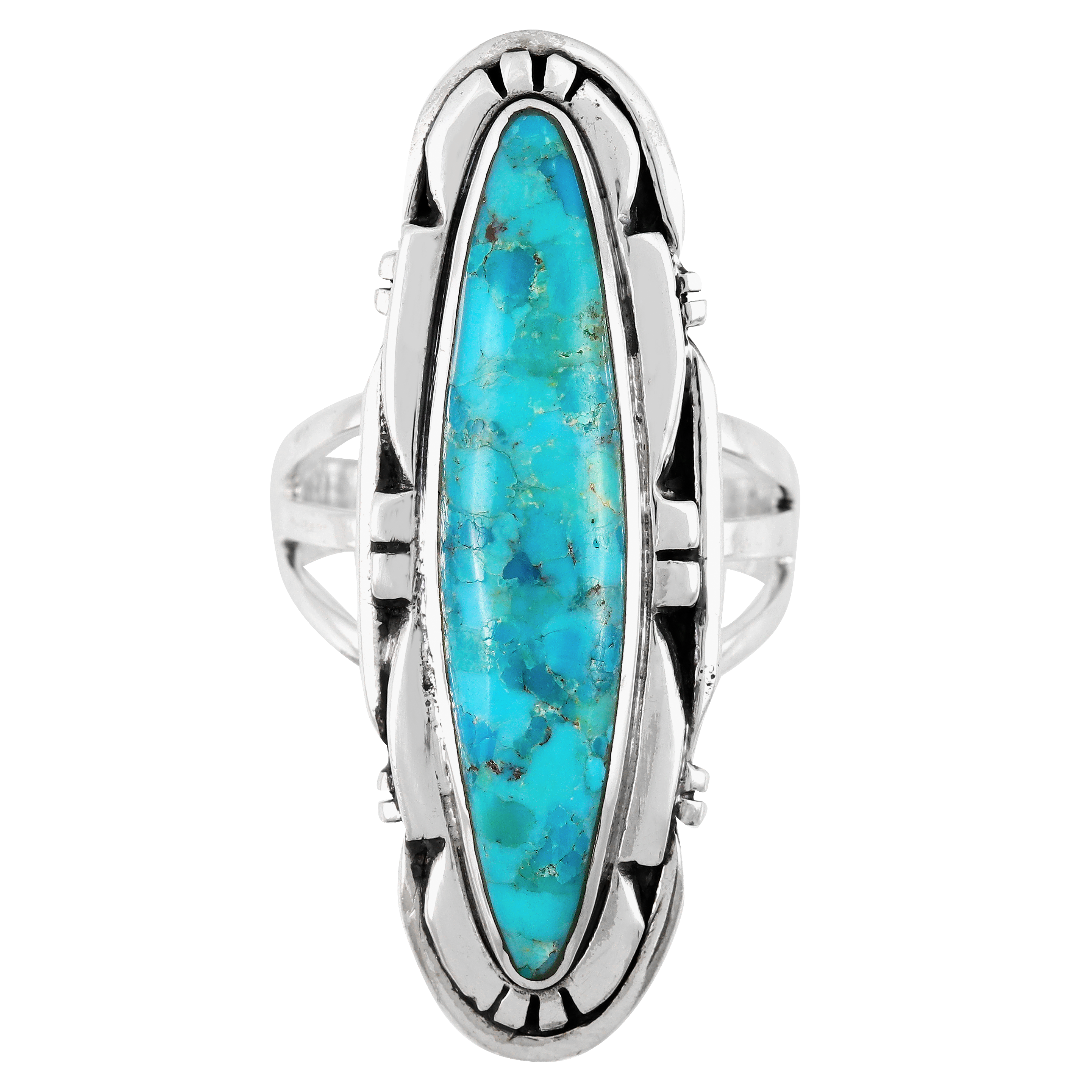FINAL CLEARANCE - Turquoise Ring SilveryCopper™ R2619-SB-C75