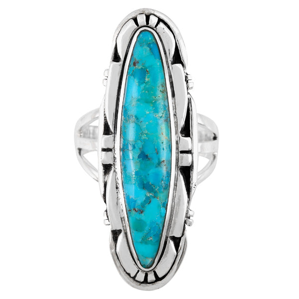 Turquoise Ring Sterling Silver R2619-C75